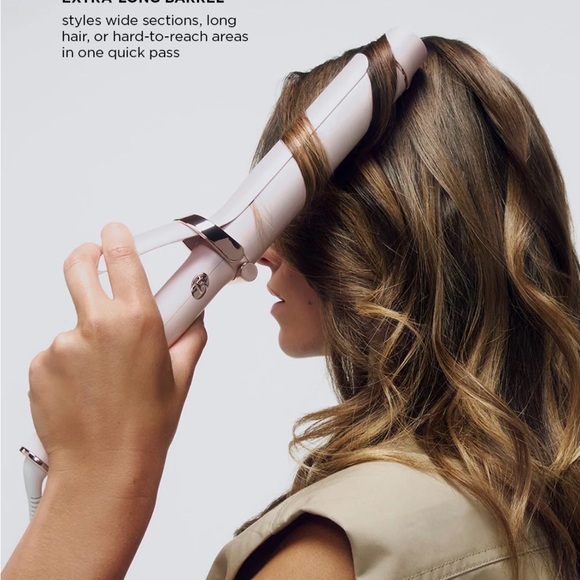 T3 SinglePass Curl X 1.25" in White and Rose Gold & Detail Set - Picture 8 of 9